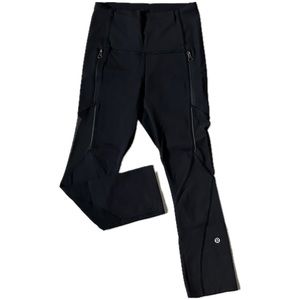 Lululemon Inspire Tight II Black Mesh Front Pockets Leggings Size 2